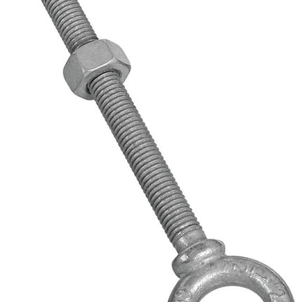 National Hardware N245-167 Eye Bolt, 1/2-13 Thread, 5-7/8 in L Thread, 1 in ID x 1-3/4 in OD Dia Eye, 6 in L Shank :EA: QUANTITY: 1