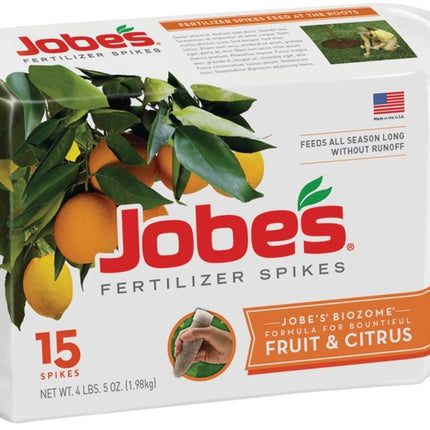 Jobes 01612 Dry Fertilizer Spike, Spike, Gray/Light Brown, Slight Ammonia :PK 15: QUANTITY: 1