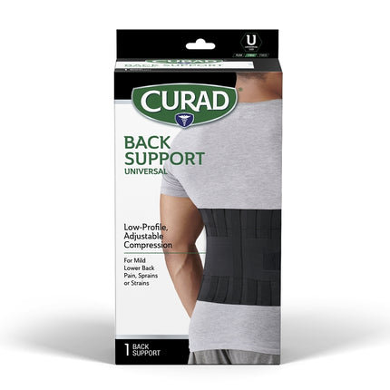 Curad ORT22000D Back Support, One-Size, Fits to Waist Size: 33 to 48 in, Hook and Loop :CD 1: QUANTITY: 1