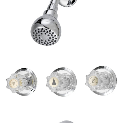 Boston Harbor GU-F3010506CP Tub/Shower, Fixed Mount Showerhead, 1.75 gpm Showerhead, 1 Spray Settings, 3-Handle :EA: QUANTITY: 1