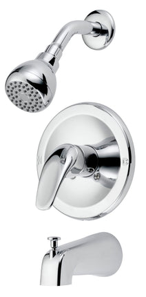 Boston Harbor TQ-F1014209CP Tub/Shower, Fixed Mount Showerhead, 1.75 gpm Showerhead, 1 Spray Settings, 1-Handle :EA: QUANTITY: 1