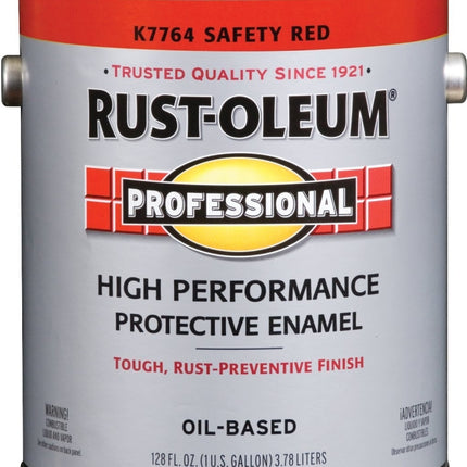 RUST-OLEUM PROFESSIONAL K7764402 Enamel, Gloss, Safety Red, 1 gal Can :GAL: QUANTITY: 2