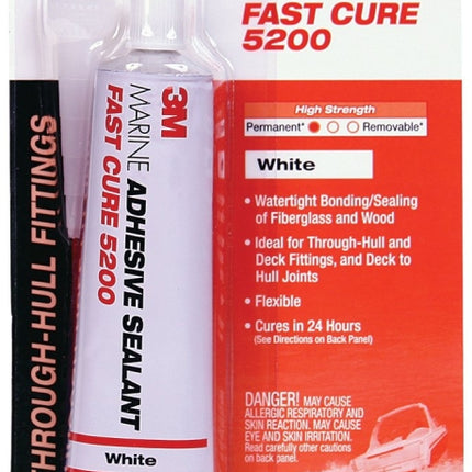 3M 05220 Marine Adhesive Sealant, Medium Paste, Slight, White, 3 oz Tube :CD: QUANTITY: 1