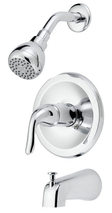 Boston Harbor TQ-F1214517CP Tub/Shower, Fixed Mount Showerhead, 1.75 gpm Showerhead, 1 Spray Settings, 1-Handle :EA: QUANTITY: 1