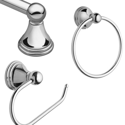 Moen Preston Series DN8433CH Bath Hardware Set, Metal, Chrome :SET: QUANTITY: 1