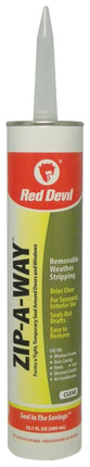 Red Devil ZIP-A-WAY 0606 Removable Sealant, Clear, 10 to 100 deg F, 10.1 oz :EA: QUANTITY: 1