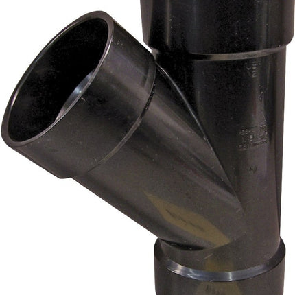 Canplas 102301LBC Pipe Wye, 1-1/2 in, Hub, ABS, Black :EA: QUANTITY: 1