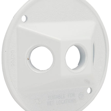 Bell Outdoor 5197-6 Electrical Box Cover, 4-1/8 in Dia, 1.094 in L, Round, Aluminum, White, Powder-Coated :CD: QUANTITY: 1