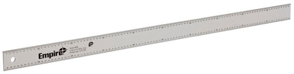 Empire Level BUILT ON TRUST Series 4010 Straight Edge Ruler, Metric Graduation, Aluminum, Silver, 2 in W, 1/8 in Thick :EA: QUANTITY: 1