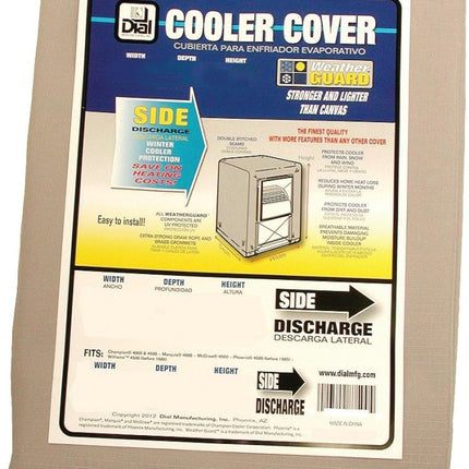 Dial 8728 Evaporative Cooler Cover, 28 in W, 28 in D, 34 in H, Polyester :EA: QUANTITY: 1