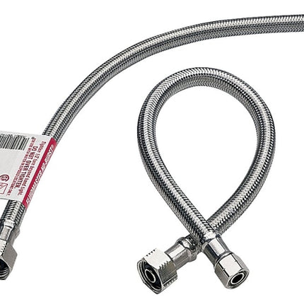 Fluidmaster 1F36 Water Supply Connector, 3/8 x 1/2 in, Compression x FIP, Polymer/Stainless Steel :EA: QUANTITY: 1