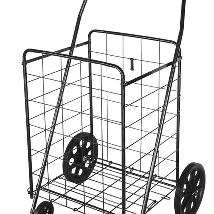 Simple Spaces TPG-G80023L Shopping Cart, 24-3/8 in OAW, 39-1/2 in OAH, 1-Shelf, Steel Shelf, Black Shelf :EA: QUANTITY: 1