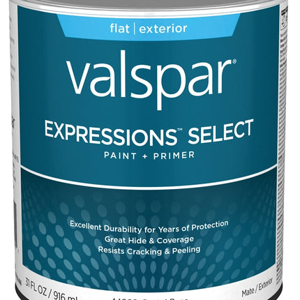 Valspar Expressions Select 4400 028.0044002.005 Latex Paint, Acrylic Base, Flat Sheen, Pastel Base, 1 qt :QUART: QUANTITY: 1