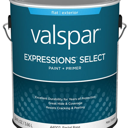 Valspar Expressions Select 4400 028.0044002.007 Latex Paint, Acrylic Base, Flat Sheen, Pastel Base, 1 gal :GAL: QUANTITY: 4