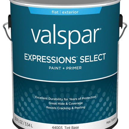 Valspar Expressions Select 4400 028.0044003.007 Latex Paint, Acrylic Base, Flat, Tint Base, 1 gal :GAL: QUANTITY: 4