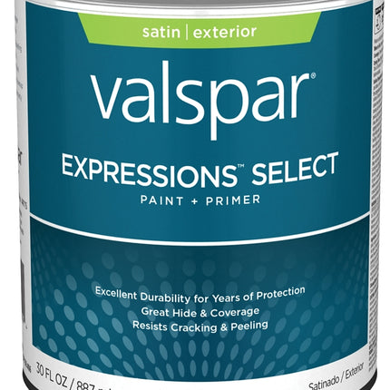 Valspar Expressions Select 4500 028.0045003.005 Latex Paint, Acrylic Base, Satin Sheen, Tint Base, 1 qt :QUART: QUANTITY: 1