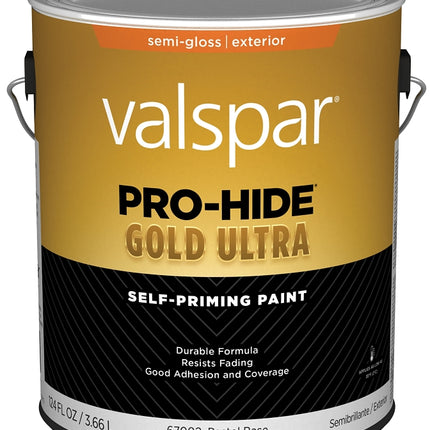 Valspar Pro-Hide Gold Ultra 6700 028.0067002.007 Latex Paint, Acrylic Base, Semi-Gloss Sheen, Pastel Base, 1 gal :GAL: QUANTITY: 4