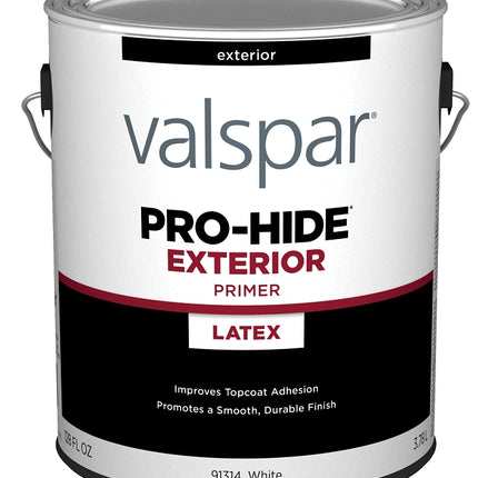 Valspar PRO-HIDE 91314 Series 028.0091314.007 Exterior Primer, White, 1 gal, Metal Pail :GAL: QUANTITY: 4