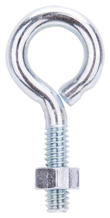 ProSource LR269 Eye Bolt, 6.3 mm Thread, Machine Thread, 7/8 in L Thread, 1 in Dia Eye, 134 lb Working Load, Steel, Zinc :EA: QUANTITY: 20