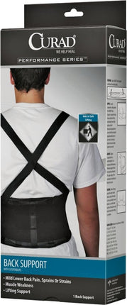 Curad ORT22200XLD Back Support with Suspenders, XL, Fits to Waist Size: 38 to 42 in, Hook and Loop :CD 1: QUANTITY: 1