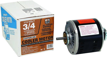 Dial 2205 Evaporative Cooler Motor, 0.75 hp, 115 V, 1/2 in Dia Shaft, 1725 rpm Speed, Ball Bearing :EA: QUANTITY: 1