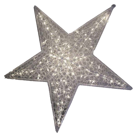 Hometown Holidays 4735-T Star Spun Glass Decor, LED Bulb :EA: QUANTITY: 2