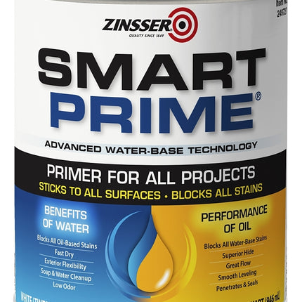 Zinsser 249727 Primer, White, 1 qt :QUART: QUANTITY: 1