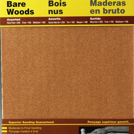 3M 9040 Sandpaper Sheet, 11 in L, 9 in W, Garnet Abrasive :PK  5: QUANTITY: 1