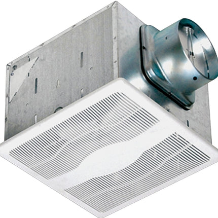 Air King ES80S Exhaust Fan, 12-3/4 in L, 12-7/8 in W, 0.3 A, 115/120 V, 1-Speed, 80 cfm Air, Steel, White :EA: QUANTITY: 1