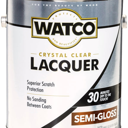 WATCO 63131 Lacquer, Semi-Gloss, Liquid, Clear, 1 gal, Can :GAL: QUANTITY: 2