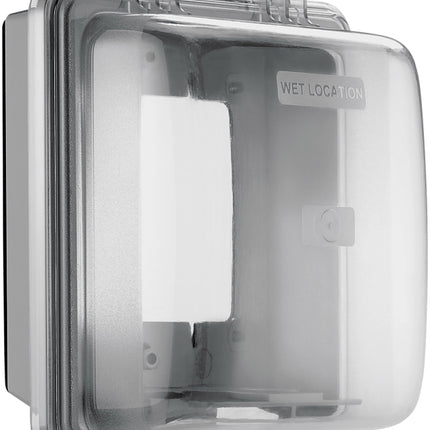 Eaton Wiring Devices WIU-2 Cover, 3-1/4 in L, 5-3/4 in W, Rectangular, Polycarbonate, Gray :EA: QUANTITY: 1