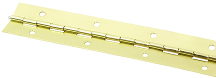 ProSource Continuous Hinge, 180 deg, Steel, Bright Brass, 1.5 in x 48 in :BAG: QUANTITY: 1