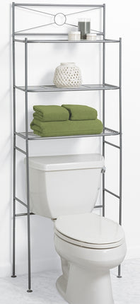 Zenna Home 2623NN Bathroom Spacesaver, 3-Shelf, Steel, Nickel :EA: QUANTITY: 1