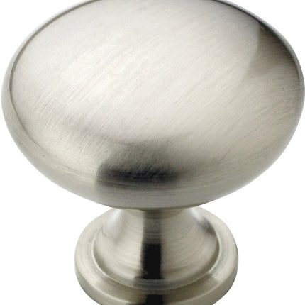 Amerock BP53005G10 Cabinet Knob, 1-1/8 in Projection, Zinc, Satin Nickel :EA: QUANTITY: 1