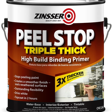 Zinsser 260924 Triple-Thick Primer, Flat/Matte, White, 1 gal :GAL: QUANTITY: 1