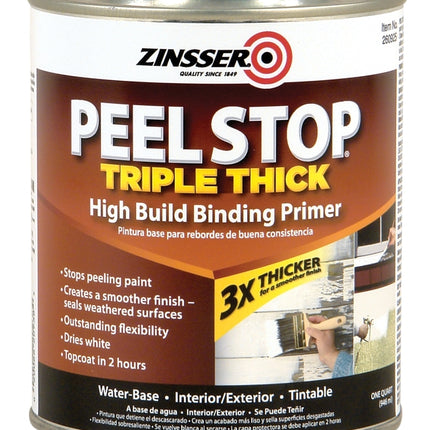 Zinsser 260925 Triple-Thick Primer, Flat/Matte, White, 1 qt :QUART: QUANTITY: 1