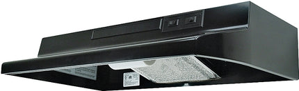 Air King Advantage AV Series AV1366 Range Hood, 180 cfm, 2 Fan, 36 in W, 12 in D, 6 in H, Steel, Black :EA: QUANTITY: 1