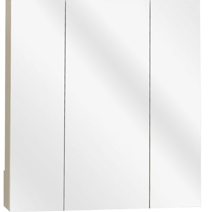 Zenith M24 Medicine Cabinet, 24 in OAW, 4-1/2 in OAD, 26-1/4 in OAH, Wood, White, 3-Shelf :EA: QUANTITY: 1