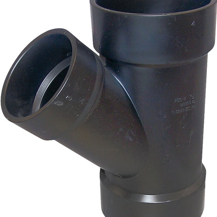 Canplas 102331LBC Reducing Pipe Wye, 3 x 3 x 1-1/2 in, Hub, ABS, Black :EA: QUANTITY: 1