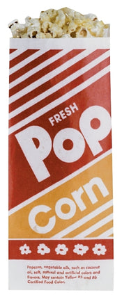 Gold Medal 2053 Popcorn Bag, 1 oz Capacity, Bright Orange/Red :BX 1M: QUANTITY: 1