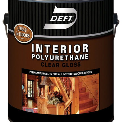 Deft 221-01 Polyurethane, Gloss, Liquid, Amber, 1 gal, Can :GAL: QUANTITY: 4