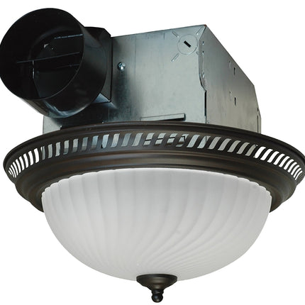 Air King DRLC701 Exhaust Fan, 1.6 A, 120 V, 70 cfm Air, 4 Sones, CFL, Incandescent Lamp, 4 in Duct :EA: QUANTITY: 1