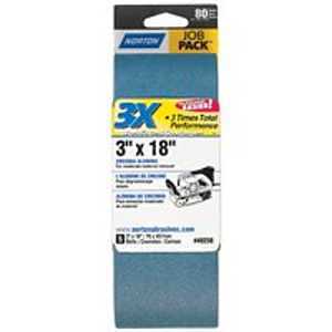 Norton 49258 Sanding Belt, 3 in W, 18 in L, 80 Grit, Medium, Zirconia Aluminum Abrasive :PK  5: QUANTITY: 1