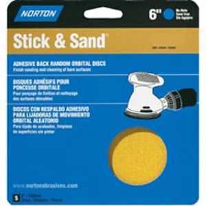 Norton 48911 Sanding Disc, 6 in Dia, Coated, P40 Grit, Extra Coarse, Aluminum Oxide Abrasive :PK  4: QUANTITY: 1