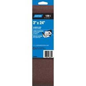 Norton 48600 Sanding Belt, 3 in W, 24 in L, 120 Grit, Fine, Aluminum Oxide Abrasive :PK  2: QUANTITY: 1