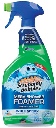 Scrubbing Bubbles 71016 Shower Cleaner, 32 oz Bottle, Liquid, Pleasant, Light Yellow :EA: QUANTITY: 1