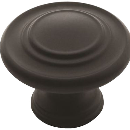 Amerock Inspirations Series BP1586FB Cabinet Knob, 1 in Projection, Zinc, Flat :EA: QUANTITY: 1