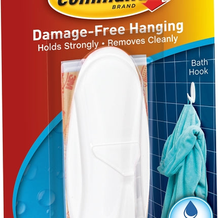 Command 17083B Designer Hook, 3/4 in Opening, 5 lb, 1-Hook, Plastic, White :CD 1: QUANTITY: 1