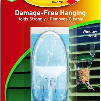 Command 17093CLR-AW Window Hook, 4 lb, 1-Hook, Plastic, Clear :CD 1: QUANTITY: 1