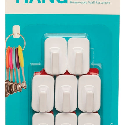 VELCRO Brand HANGables VEL-30103-USA Removable Wall Hook, 0.5 lb, 8-Hook, White :CD  8: QUANTITY: 1